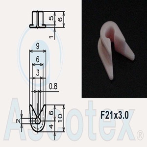 Sứ Ceramic dẫn sợi Ceramic U-Guide F21x3